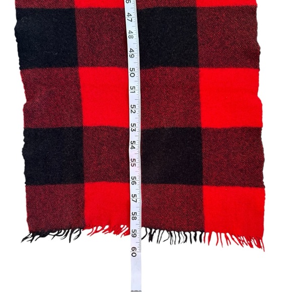 Phenix Classic Tartan 100% Lambswool Scarf Buffalo Plaid Red Black Cozy Winter - Picture 2 of 4